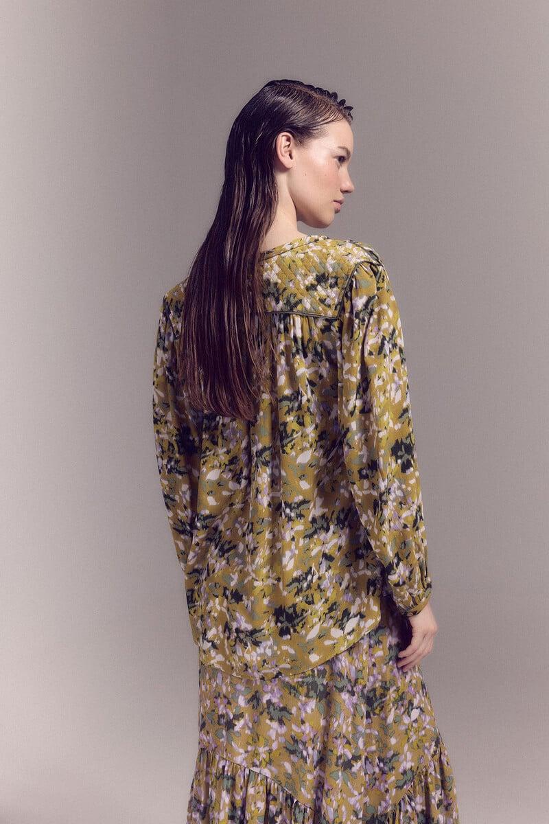 pedro del hierro Blusa canesú acolchado Liquidación