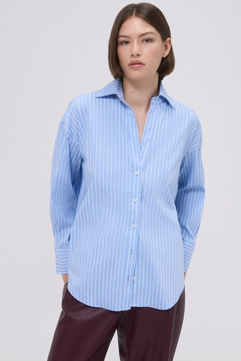 pedro del hierro Camisa larga popelin rayas Rebajas online