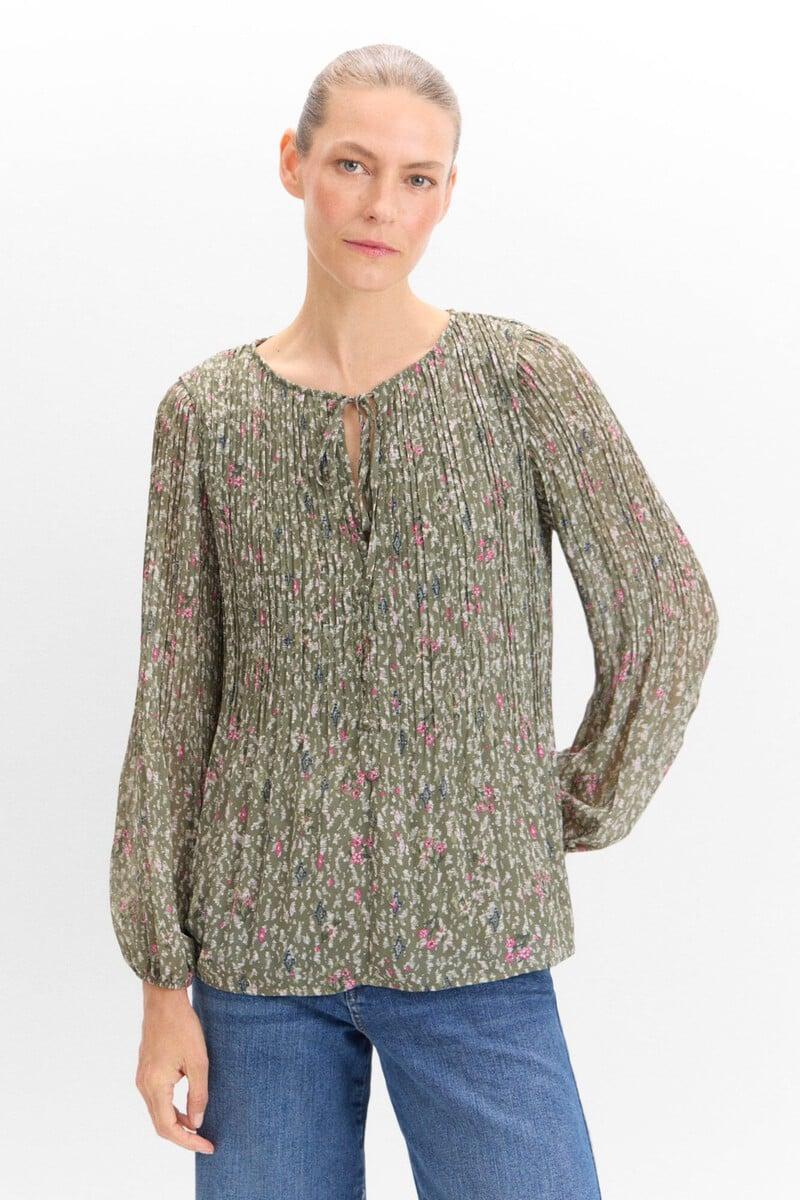 pedro del hierro Blusa plisada estampada Envío gratis