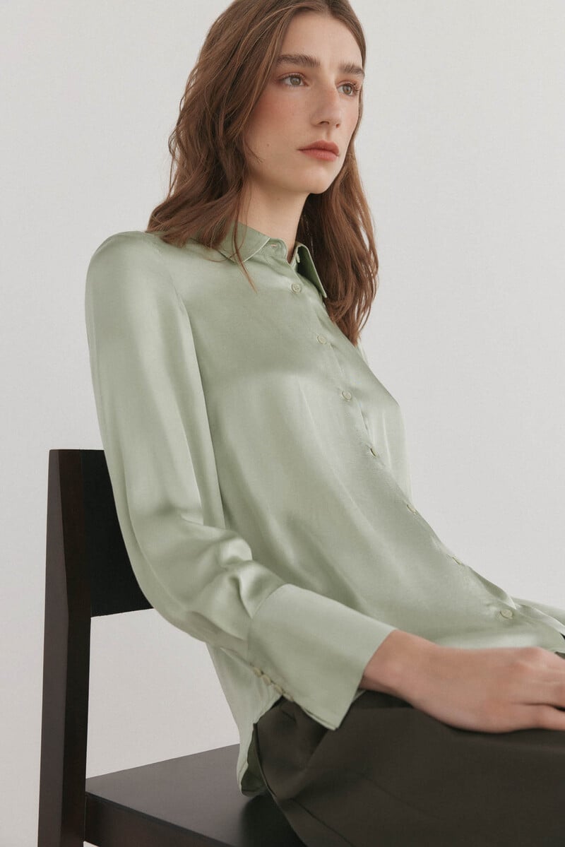 pedro del hierro Camisa satinada fluida Oferta especial