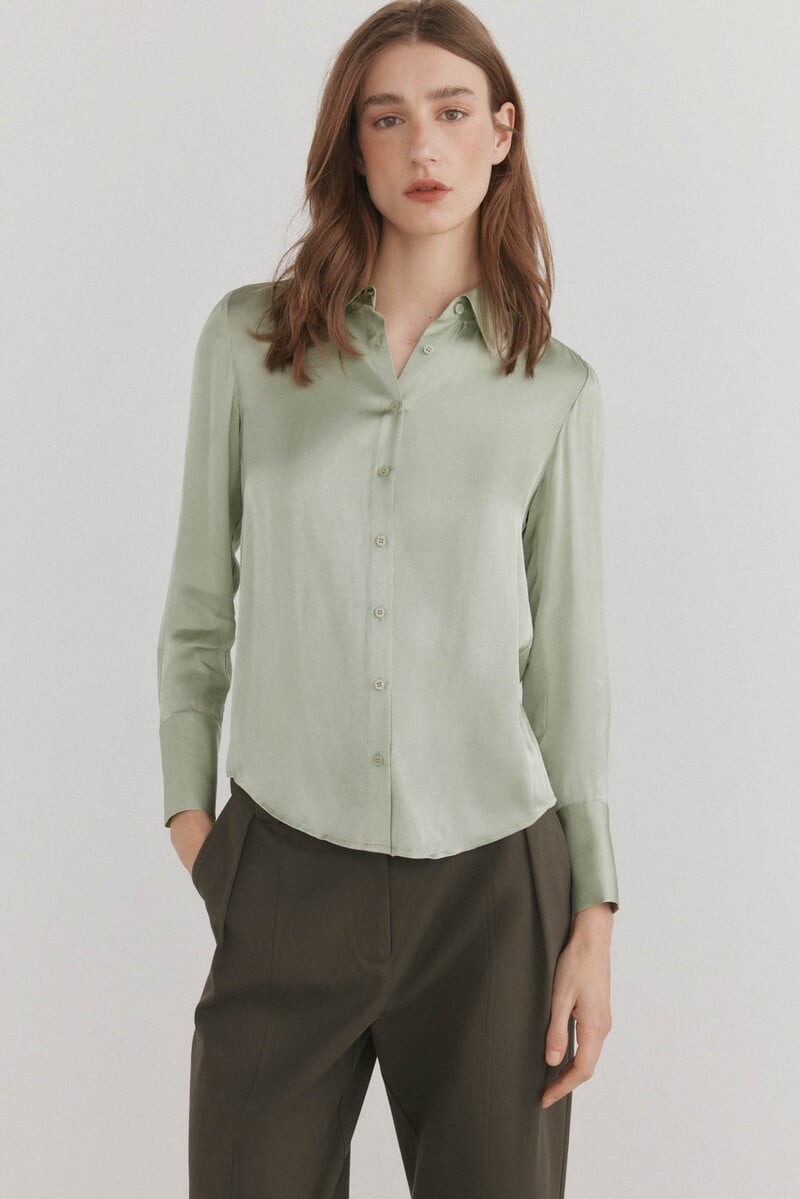 pedro del hierro Camisa satinada fluida Oferta especial