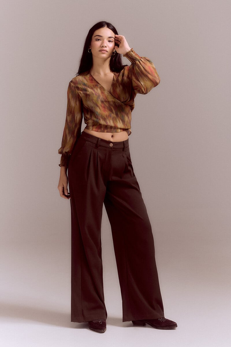 pedro del hierro Blusa estampada lazada Últimos 3 días