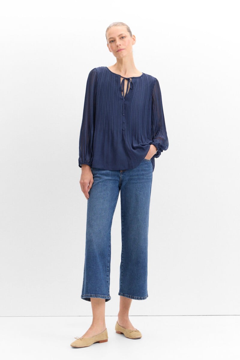 pedro del hierro Blusa plisada estampada COMPRAR AHORA
