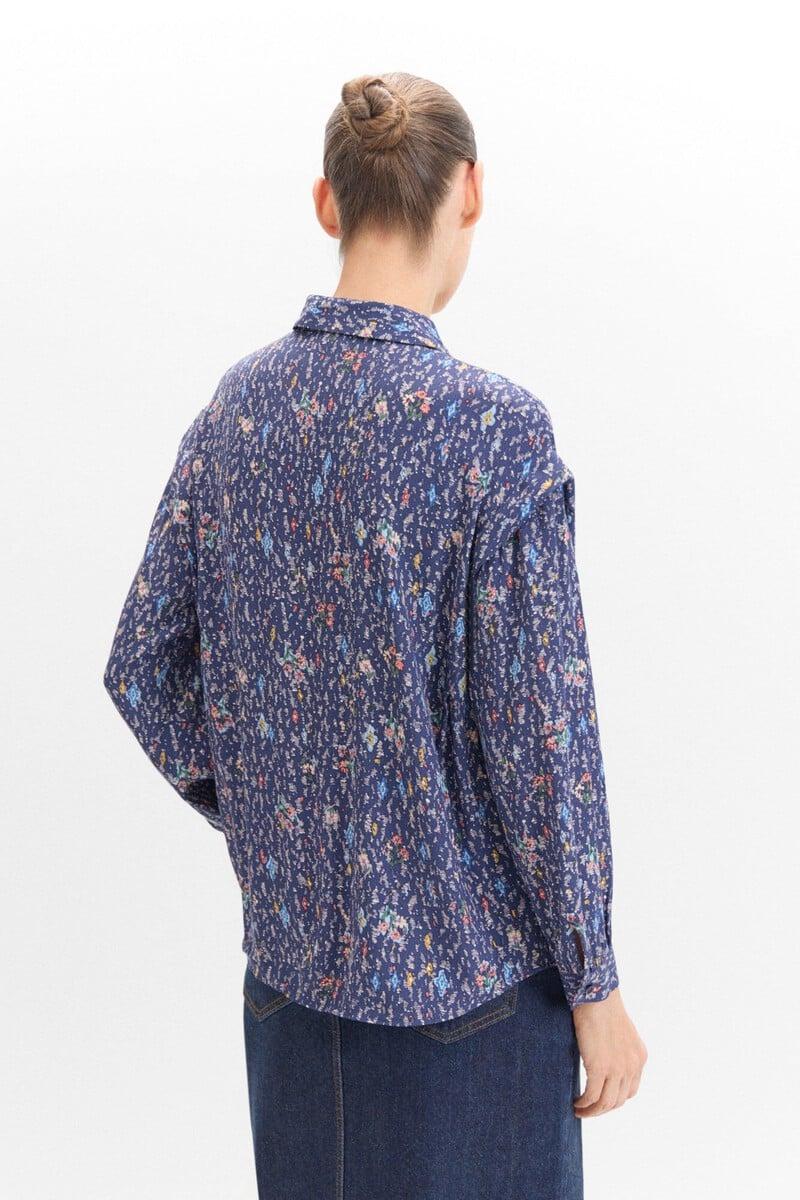 pedro del hierro Camisa pliegue estampada Últimos 2 días