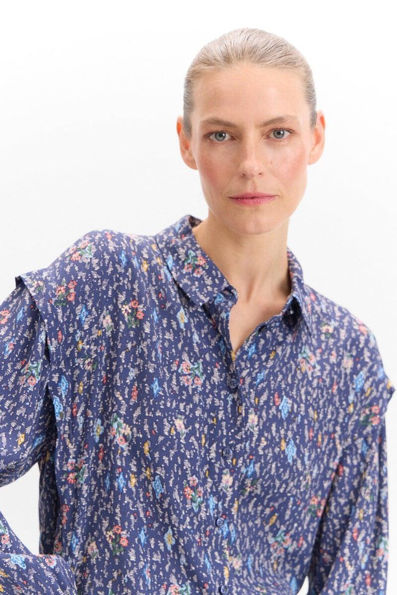 pedro del hierro Camisa pliegue estampada Últimos 2 días