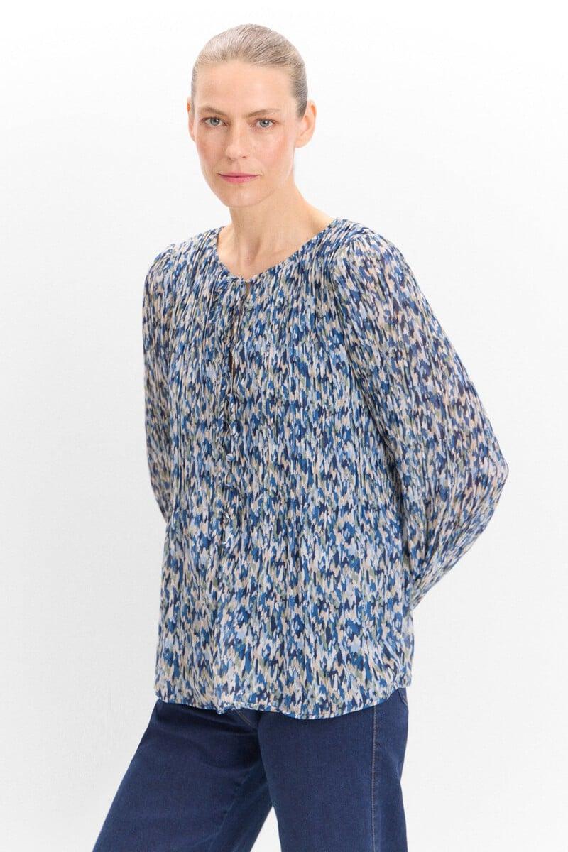 pedro del hierro Blusa plisada estampada Liquidación