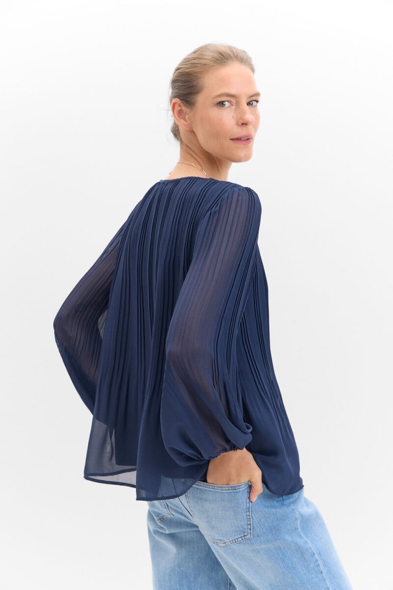 pedro del hierro Blusa plisada combinada Libre de impuestos