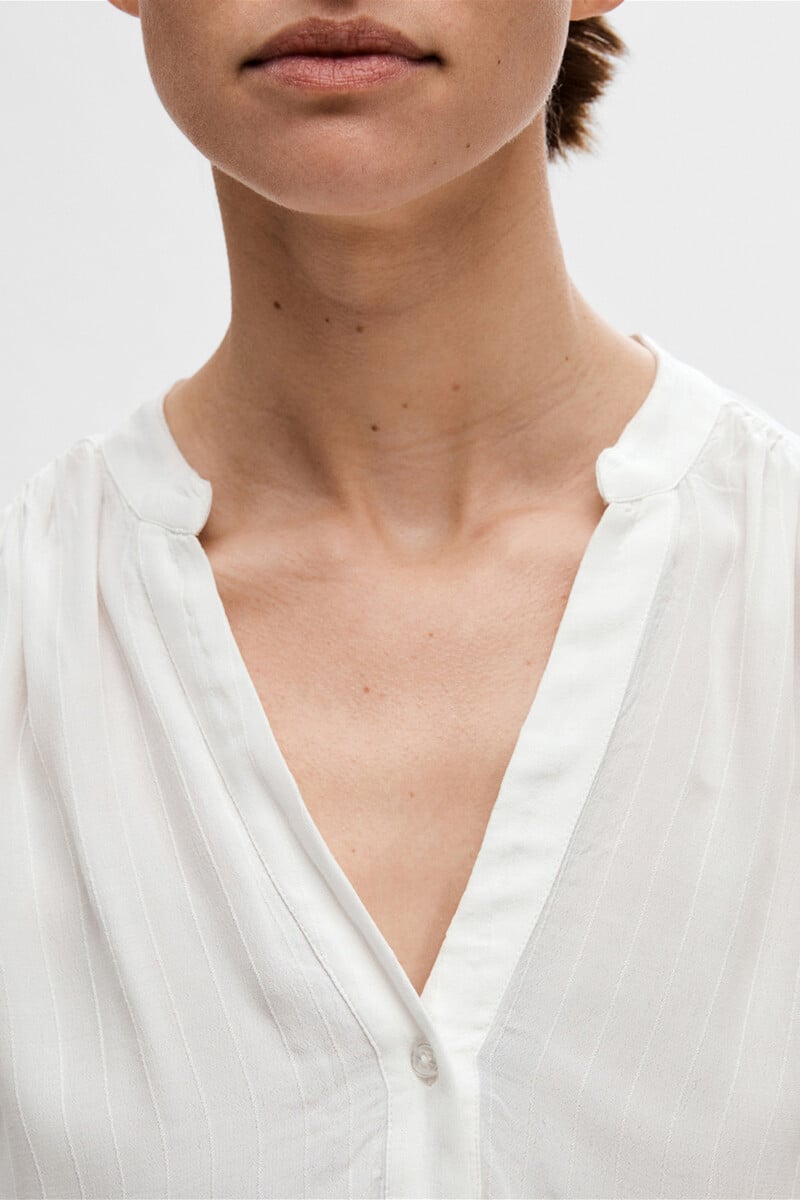 pedro del hierro Blusa de manga corta confeccionada con Viscosa Ecovero Descuento por venta flash