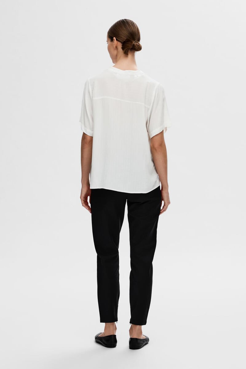 pedro del hierro Blusa de manga corta confeccionada con Viscosa Ecovero Descuento por venta flash