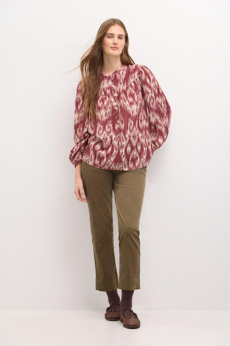 pedro del hierro Rosi. Blusa estampada hilo metalizado Ofertas de temporada