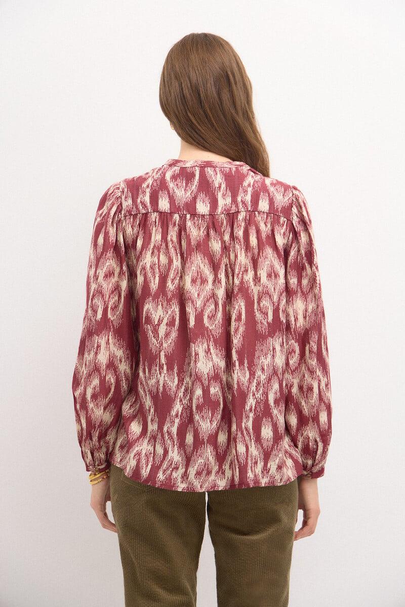 pedro del hierro Rosi. Blusa estampada hilo metalizado Ofertas de temporada