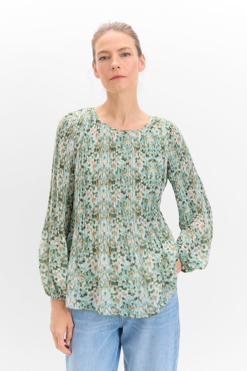 pedro del hierro Blusa plisada combinada Grandes ahorros