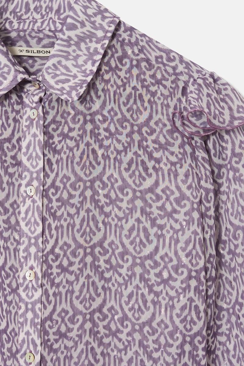 pedro del hierro Camisa volante estampado ikat 2025
