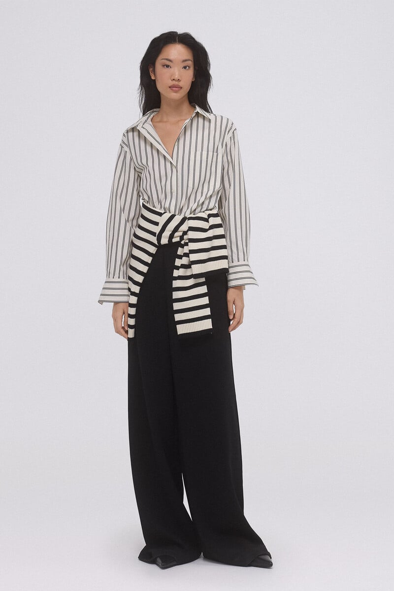 pedro del hierro Camisa oversize rayas Venta caliente