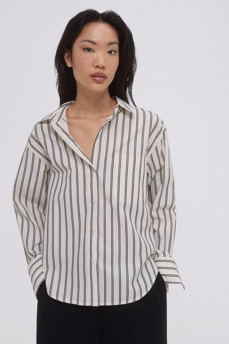 pedro del hierro Camisa oversize rayas Venta caliente