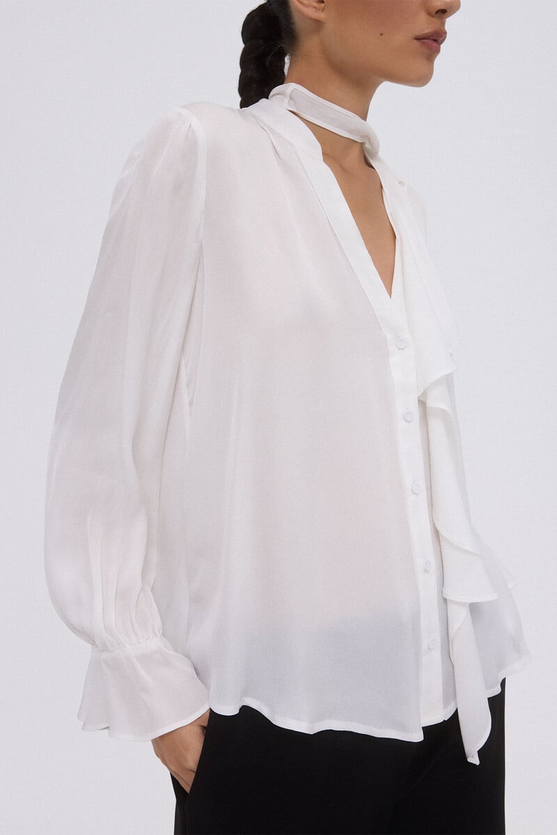 pedro del hierro Blusa fluida romántica Mejor oferta
