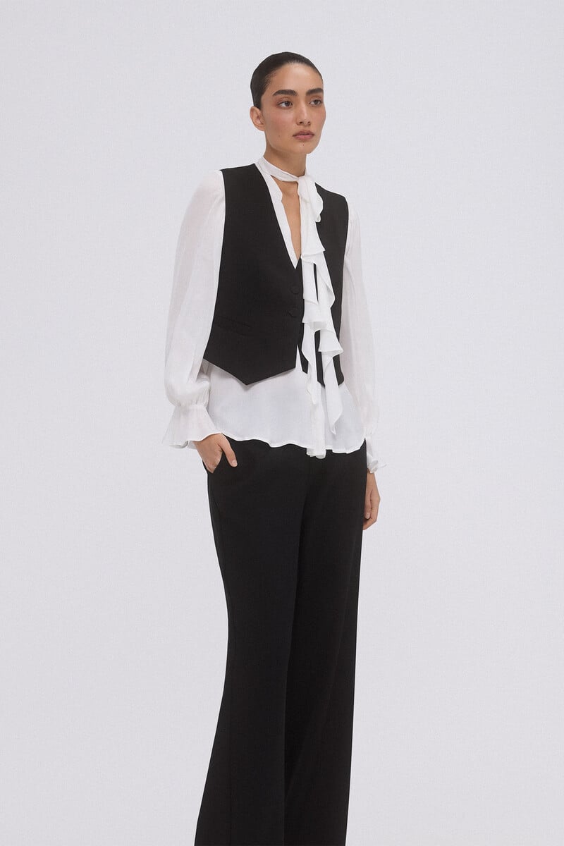 pedro del hierro Blusa fluida romántica Mejor oferta
