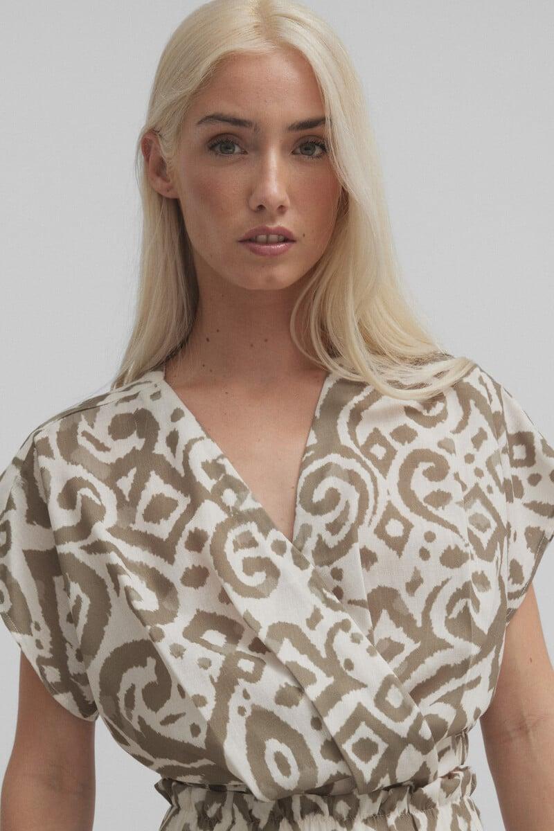 pedro del hierro Crop top estampado etnico Rebajas online