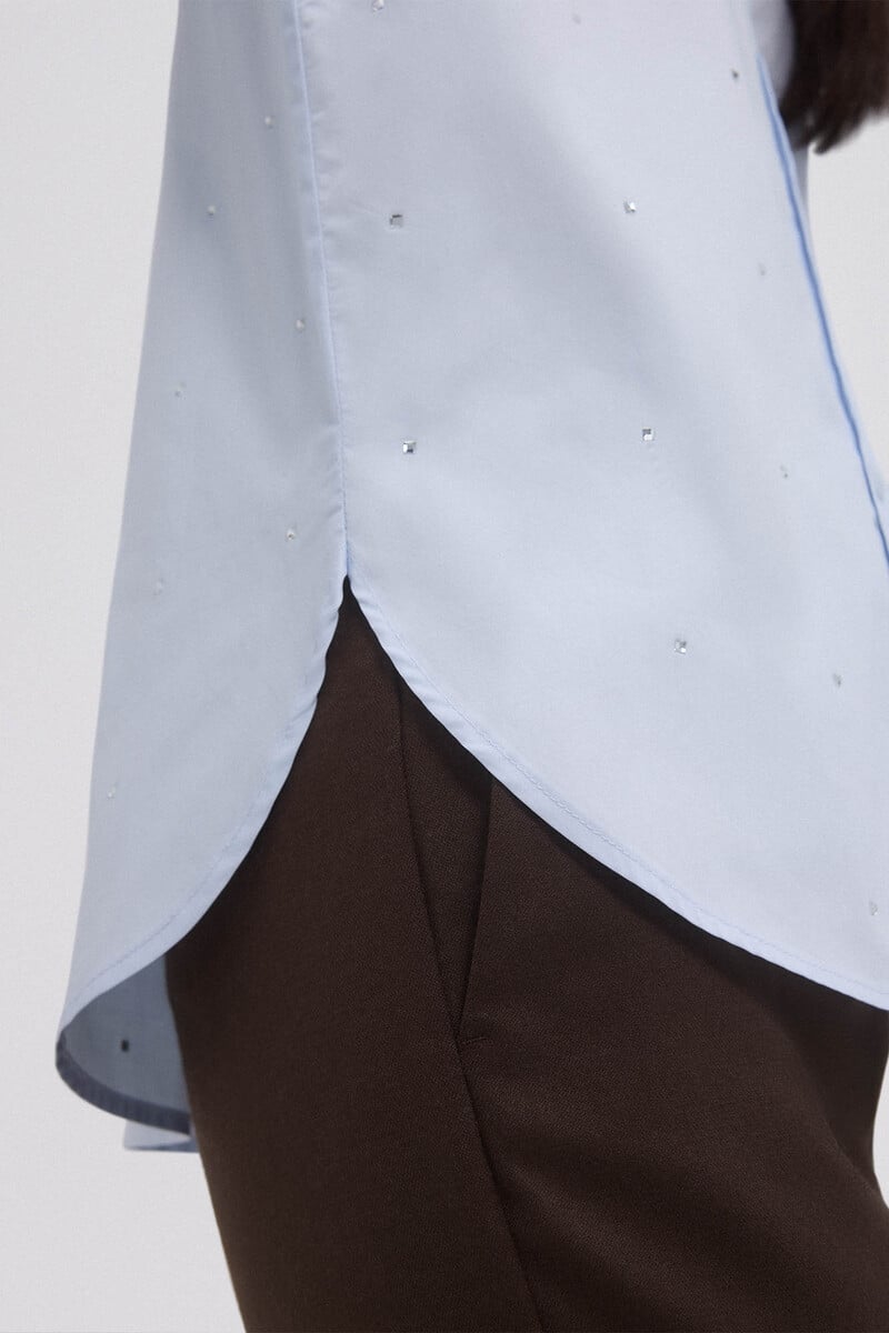 pedro del hierro Camisa oversize popelín brillos Oferta especial