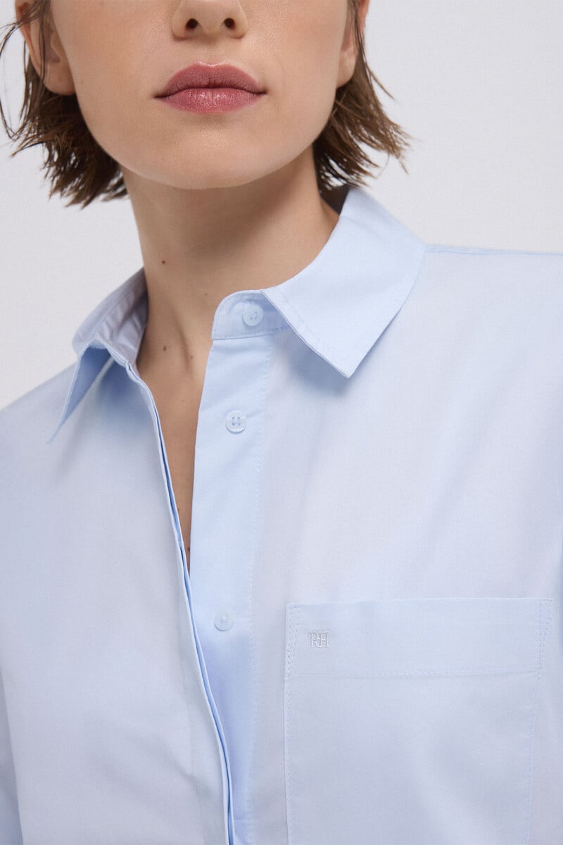pedro del hierro Camisa oversize popelín detalle bolsillo frontal ÚLTIMAS EDICIONES