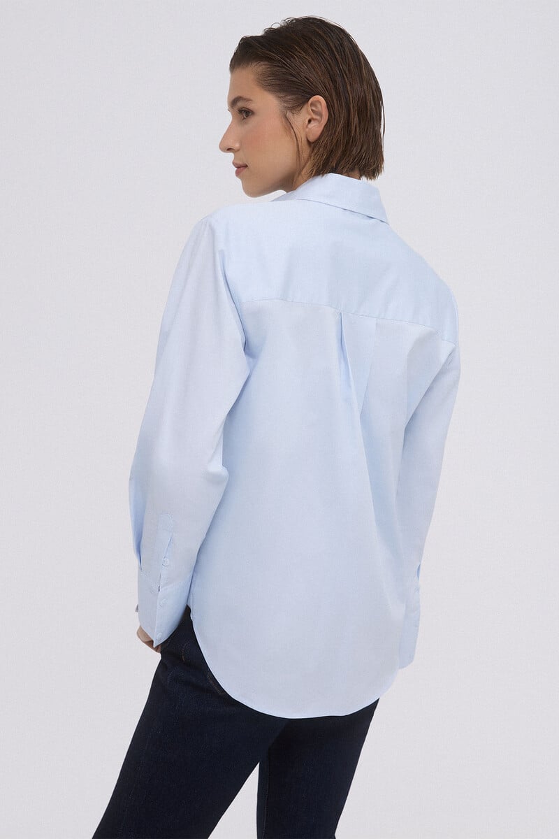 pedro del hierro Camisa oversize popelín detalle bolsillo frontal ÚLTIMAS EDICIONES