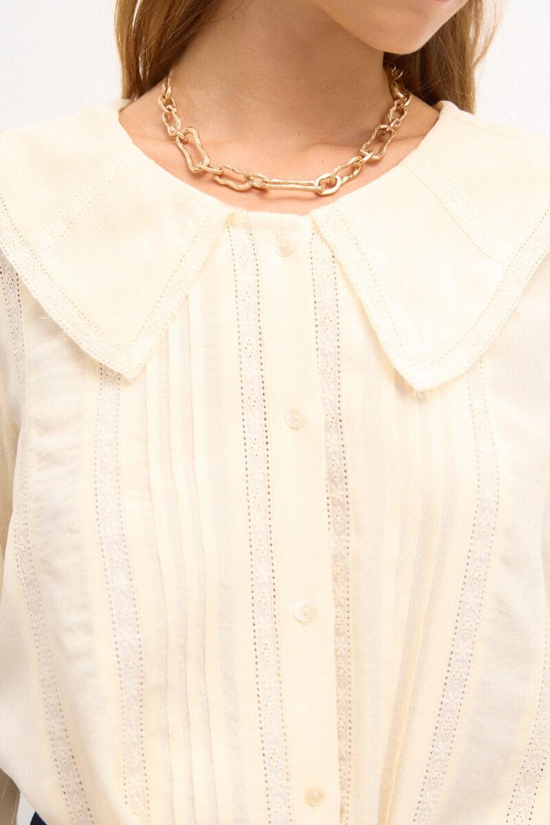 pedro del hierro Cote. Blusa pliegues Liquidación