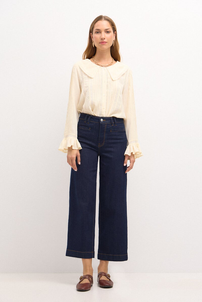pedro del hierro Cote. Blusa pliegues Liquidación