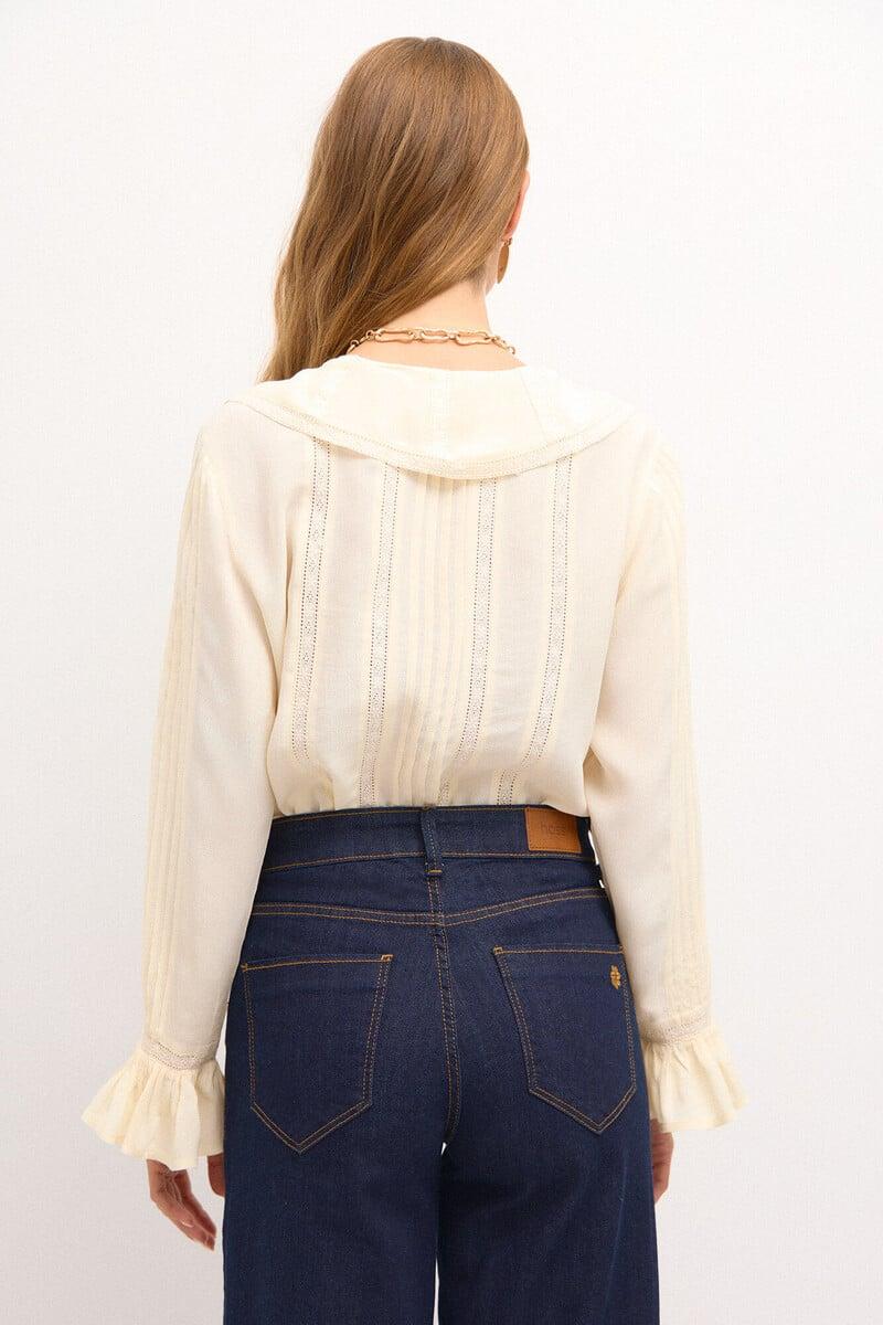 pedro del hierro Cote. Blusa pliegues Liquidación