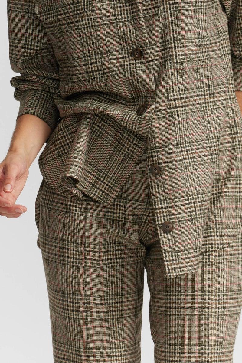 pedro del hierro Pantalón palazzo cuadros 2025