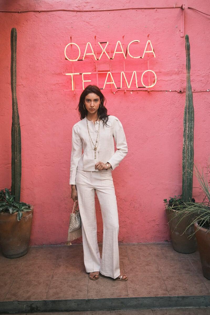 pedro del hierro Paula. Pantalones jaquard Descuento