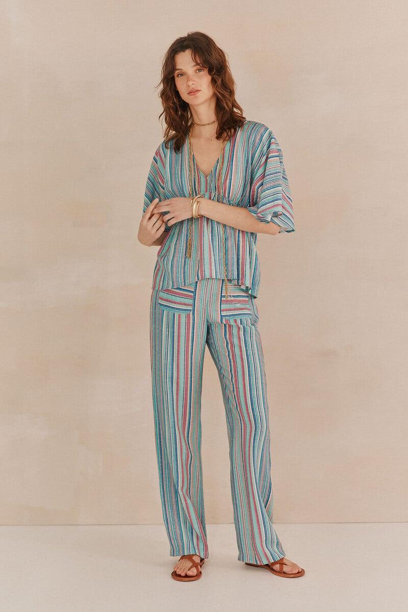 pedro del hierro Perla. Pantalones estampados Tienda