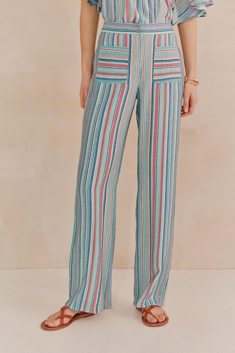 pedro del hierro Perla. Pantalones estampados Tienda