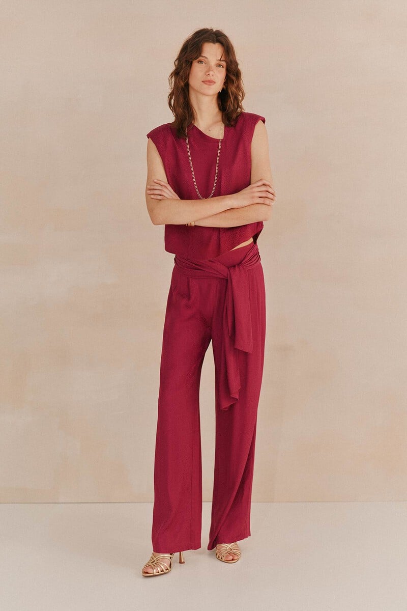 pedro del hierro Paleana. Pantalones satinados Precio de fábrica