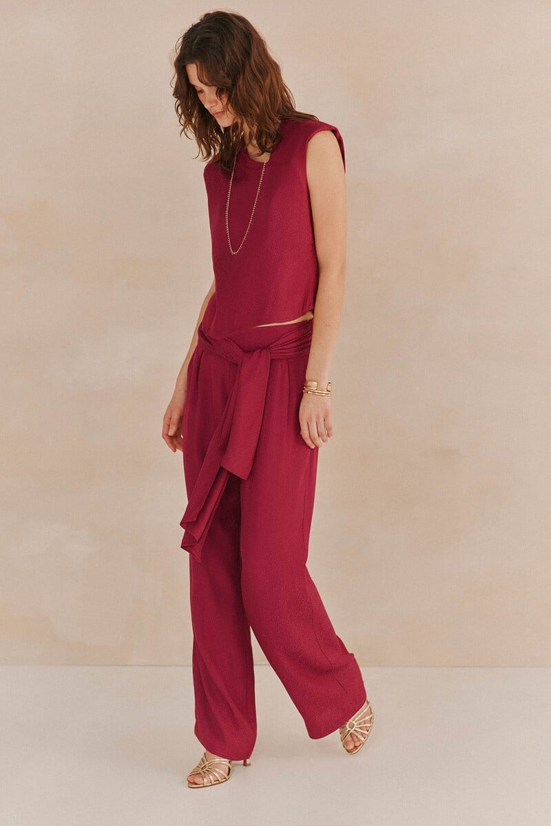 pedro del hierro Paleana. Pantalones satinados Precio de fábrica
