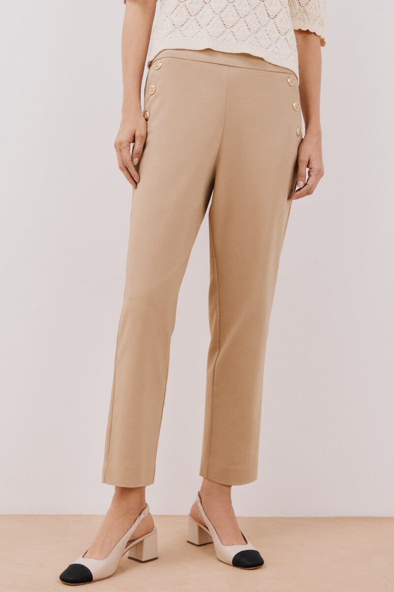 pedro del hierro Pantalón con botones Ofertas especiales