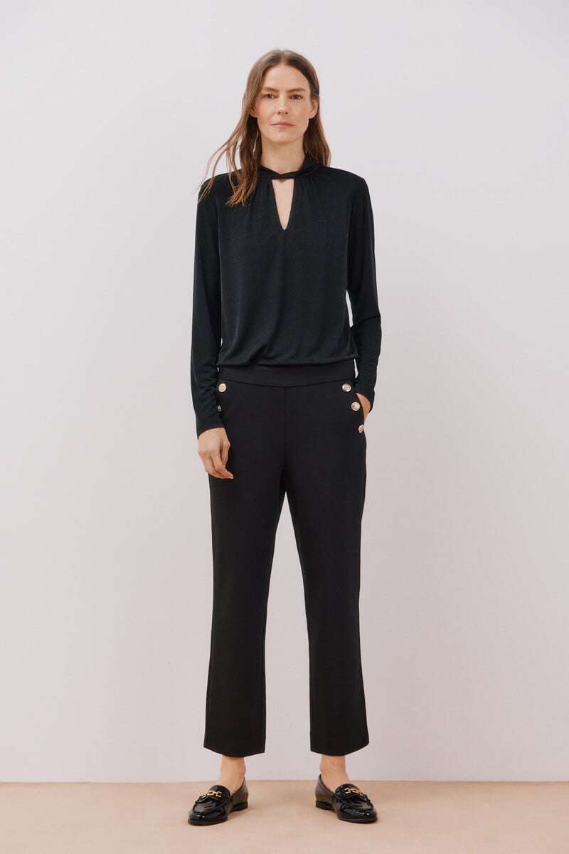 pedro del hierro Pantalón con botones Rebajas de fin de temporada