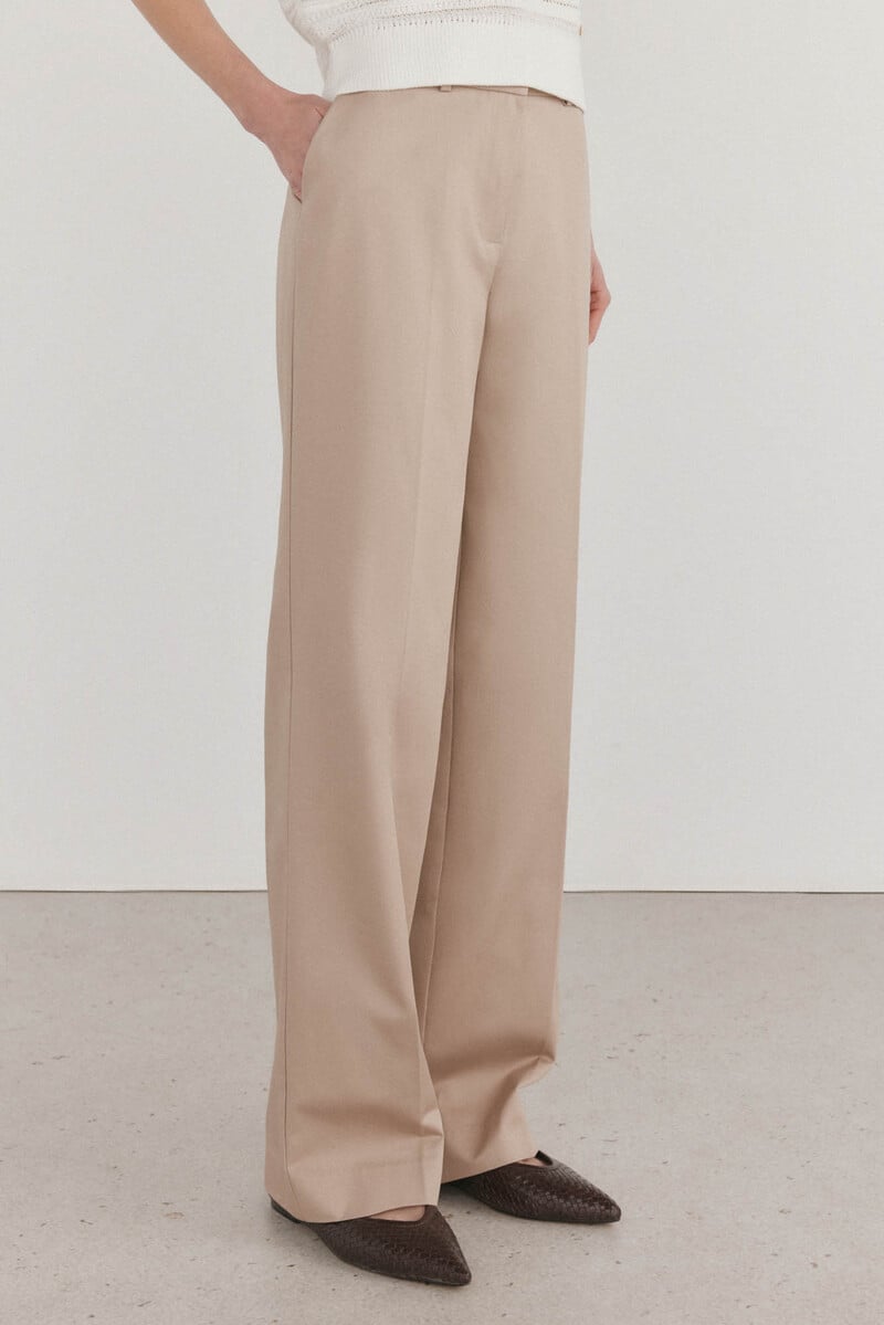 pedro del hierro Pantalón recto arena Rebajas de fábrica
