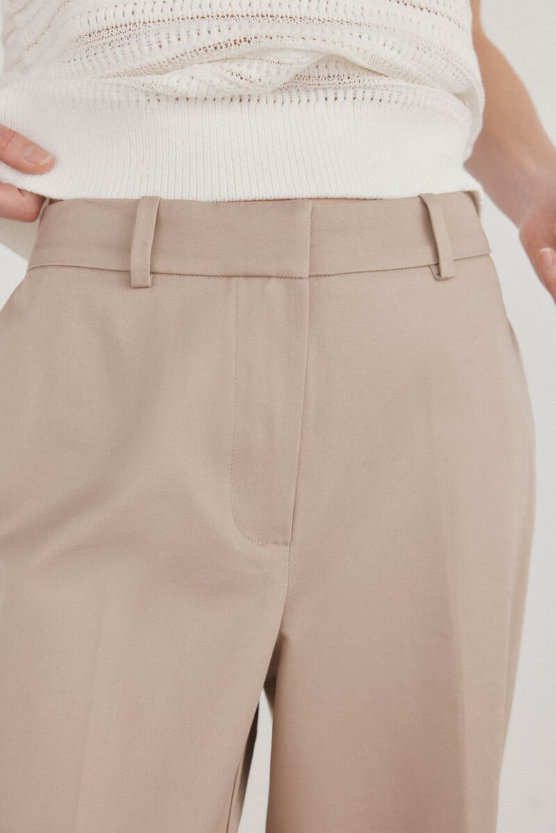 pedro del hierro Pantalón recto arena Rebajas de fábrica