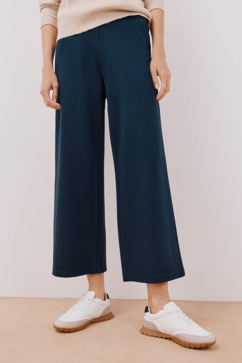 pedro del hierro Pantalón palazzo de punto Liquidación