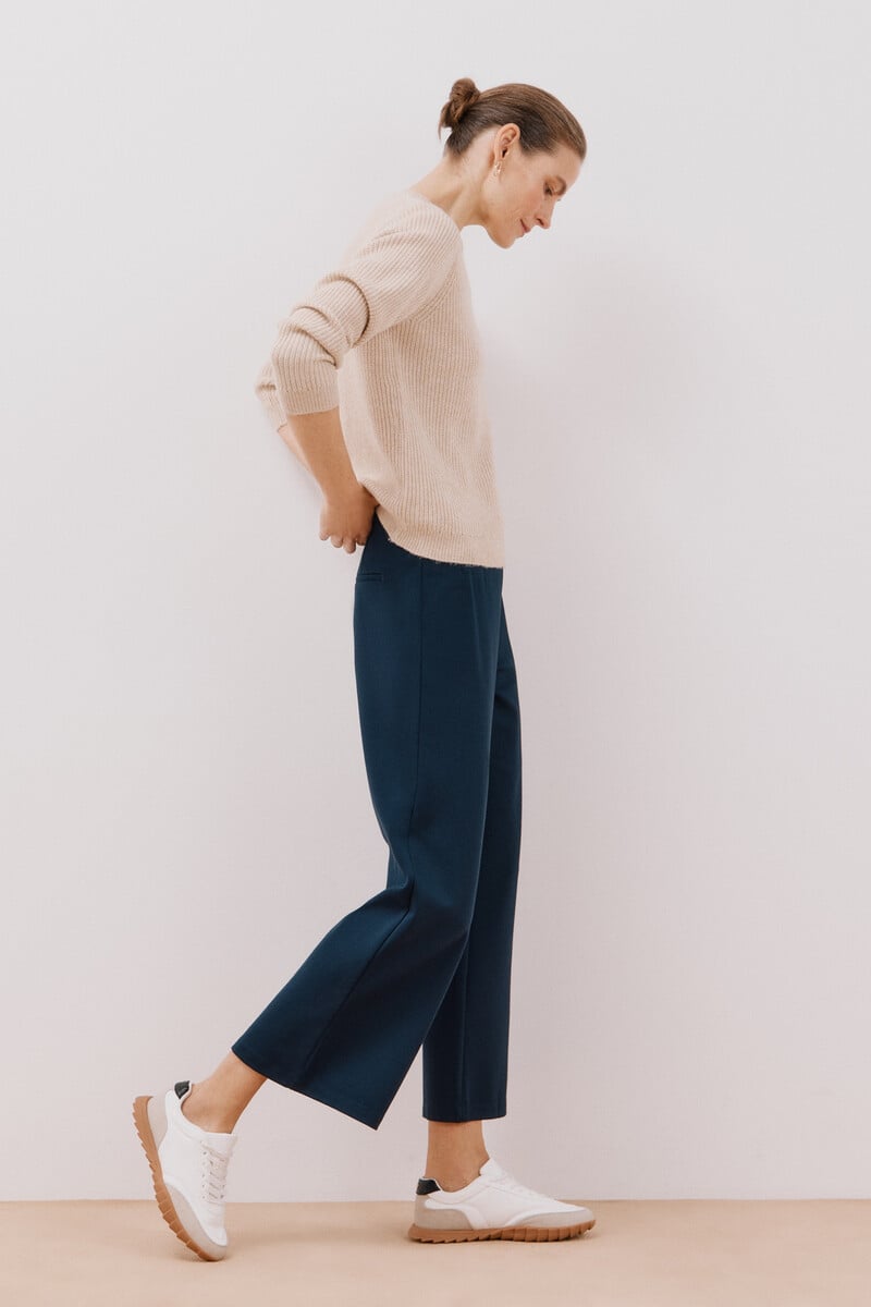 pedro del hierro Pantalón palazzo de punto Liquidación