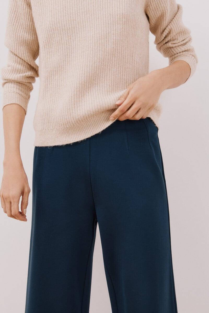 pedro del hierro Pantalón palazzo de punto Liquidación