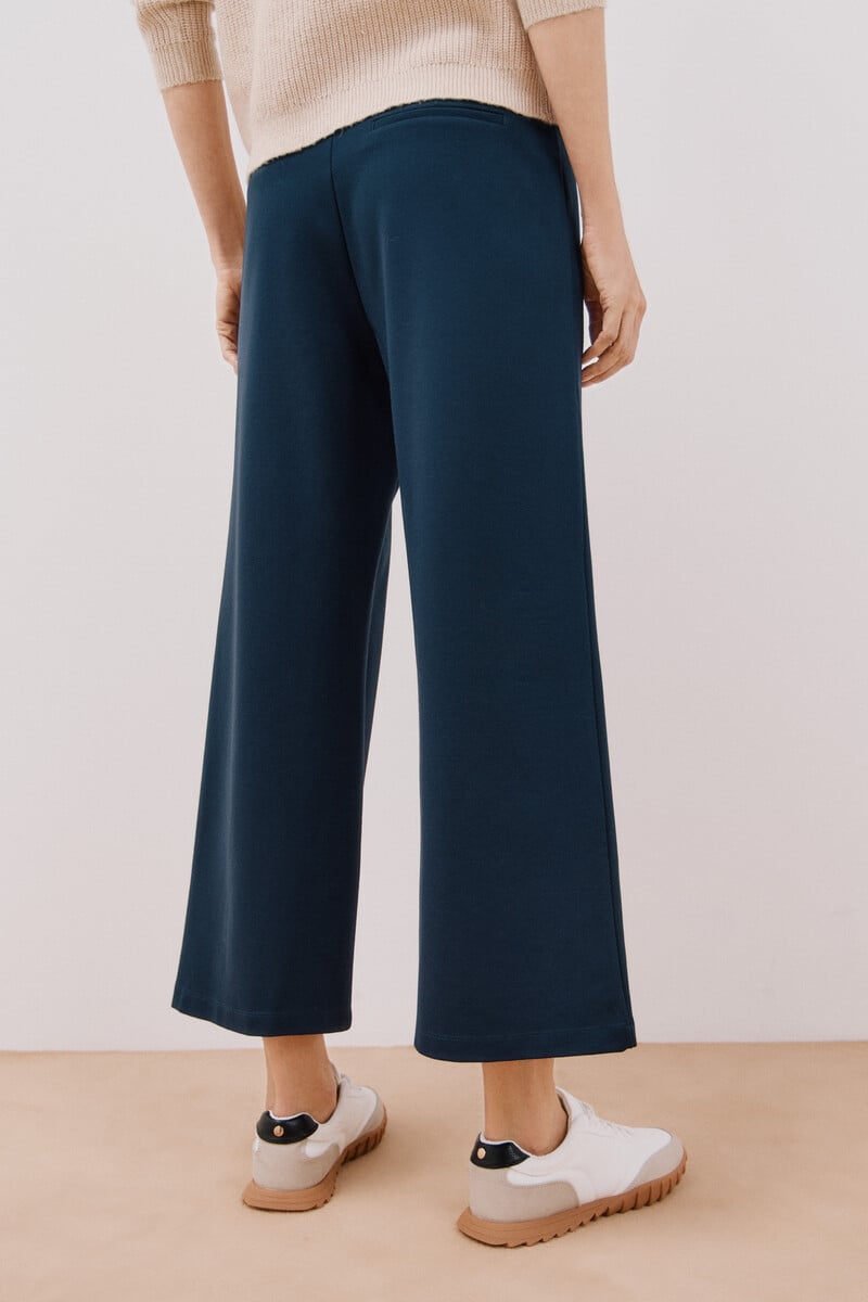 pedro del hierro Pantalón palazzo de punto Liquidación