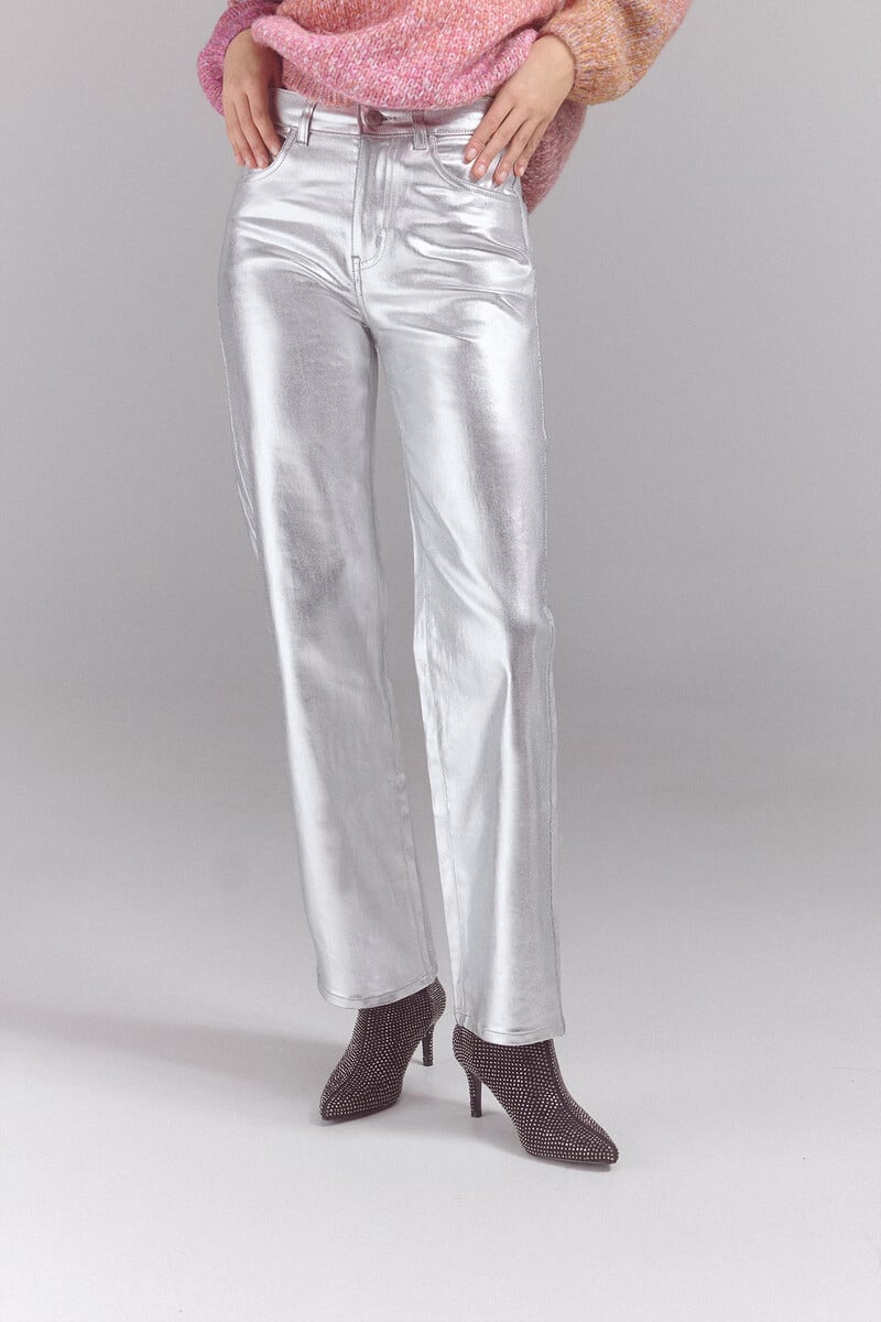pedro del hierro Pantalones new recto plata Precio de fábrica