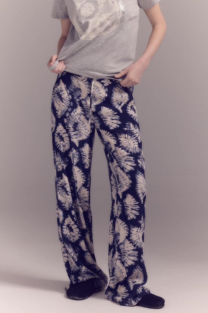pedro del hierro Pantalón fluído estampado Oferta especial de fábrica