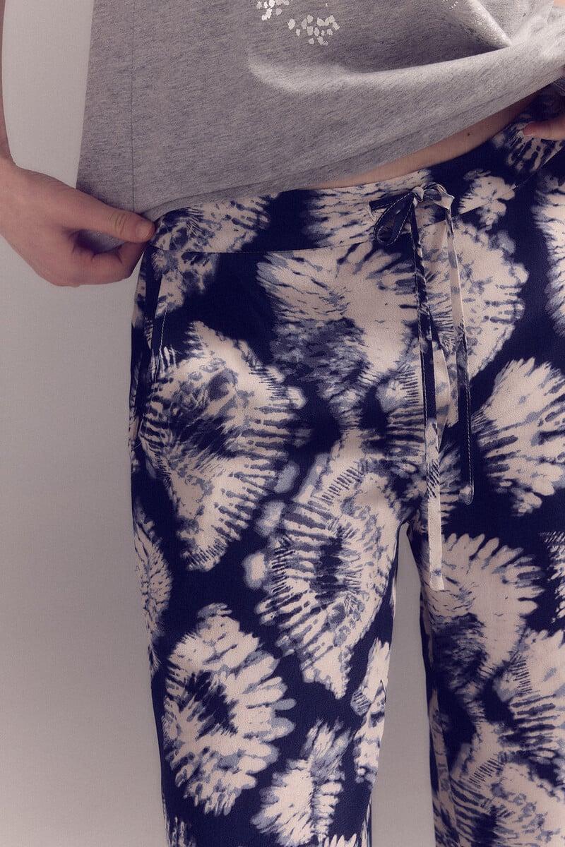 pedro del hierro Pantalón fluído estampado Oferta especial de fábrica