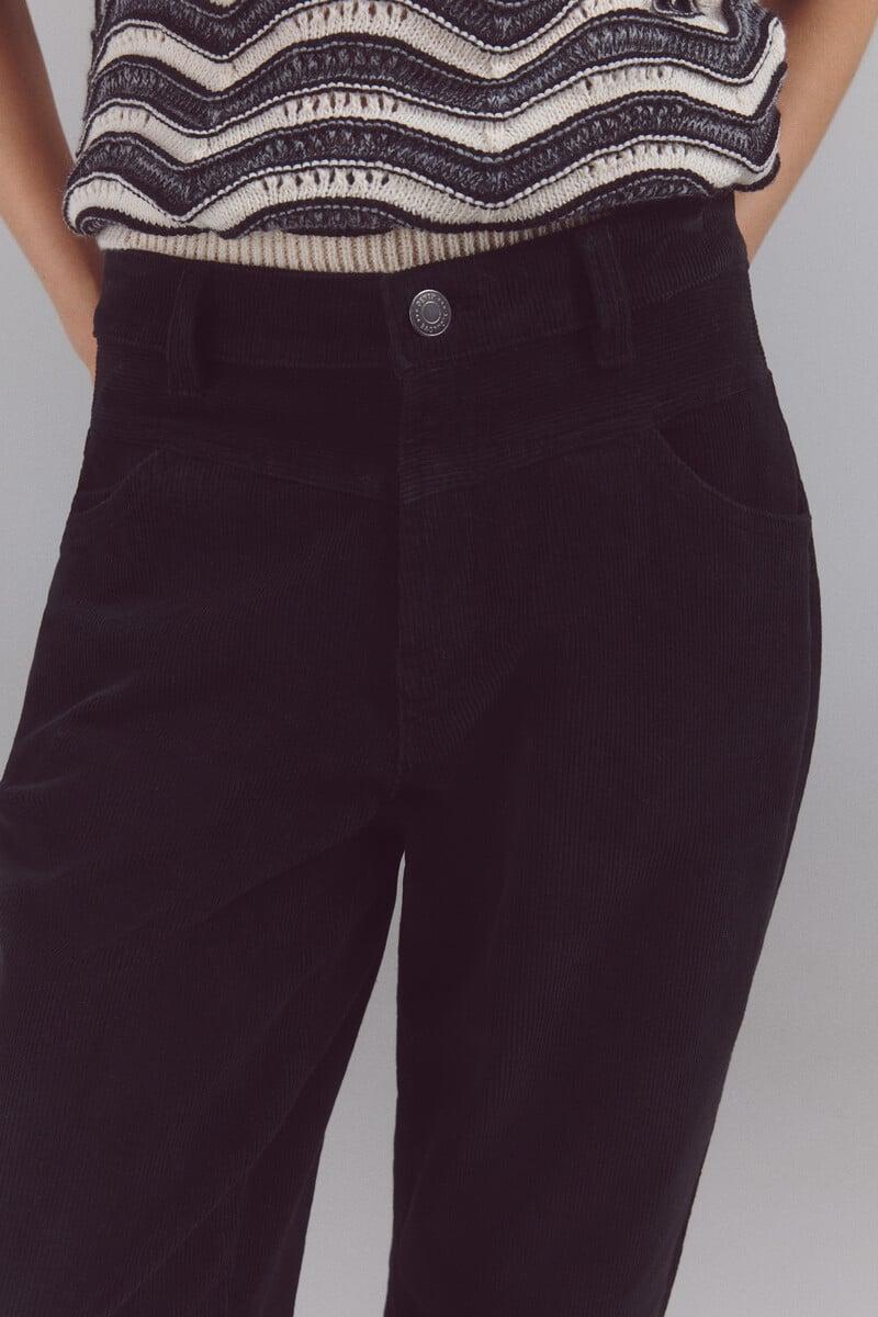 pedro del hierro Pantalones corduroy mom Liquidación
