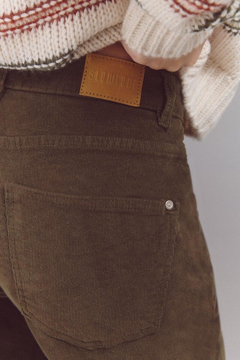 pedro del hierro Pantalones corduroy mom Descuentos del mes