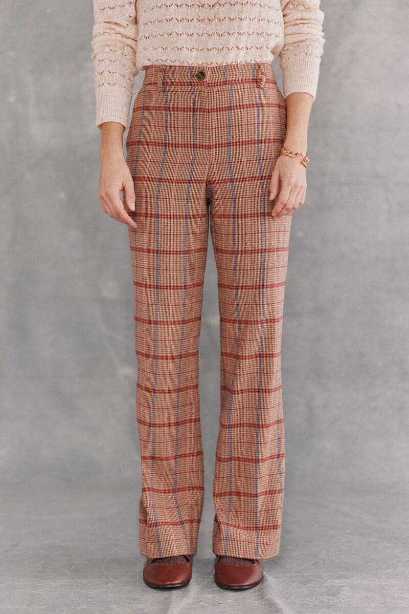 pedro del hierro Pandora. Pantalón recto de cuadros Rebajas de fin de temporada