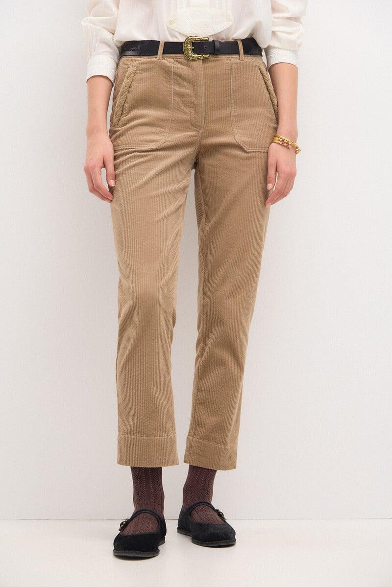 pedro del hierro Padme. Pantalón recto de pana 2025