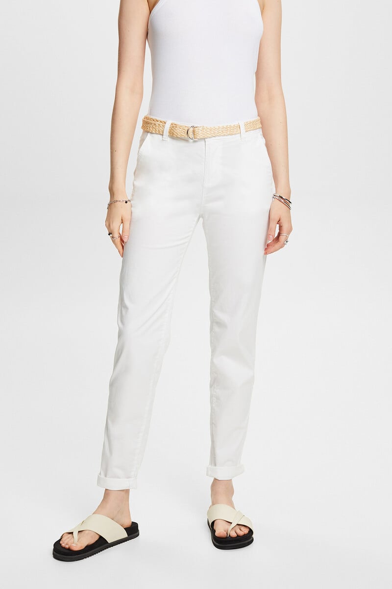 pedro del hierro Pantalón básico chino con cinturón trenzado En línea